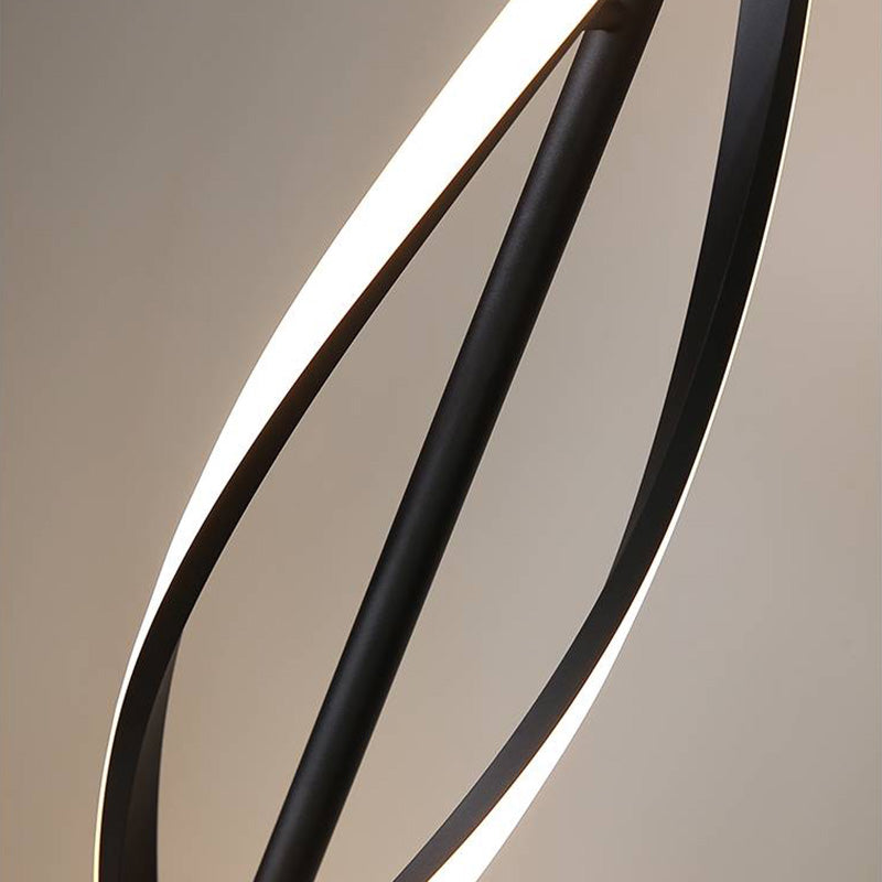 Mira Postmodern Linear Acrylic Floor Lamp, Black/White - Neutral Decor
