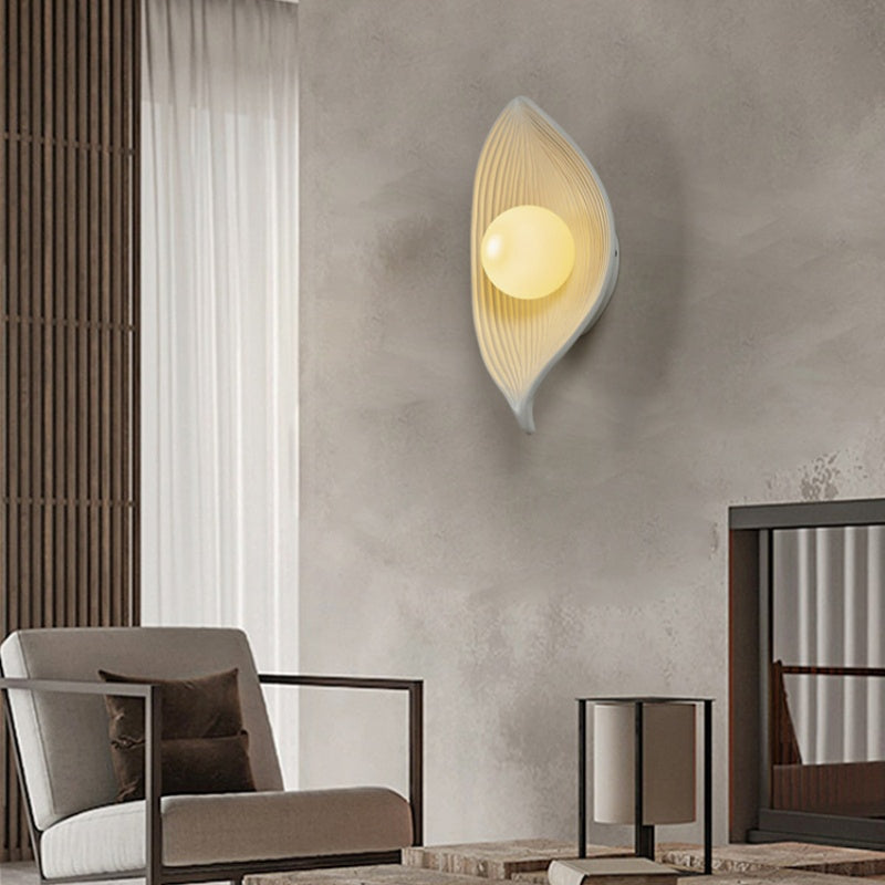 Aria Modern LED Wall Lamp Black/White/Wood Acrylic Living Room - Neutral Decor