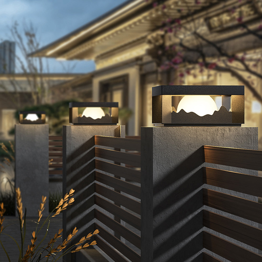 Ray Modern Mountain Metal Outdoor Lamp, Warm Light - Neutral Decor