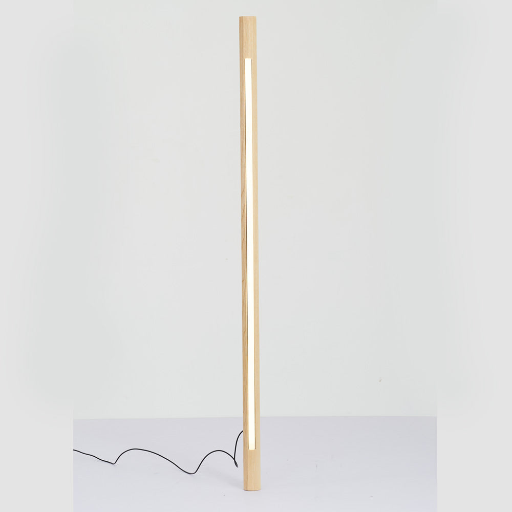 Ozawa Minimalist Linear Floor Lamp, Wood/Acrylic, Living Room - Neutral Decor