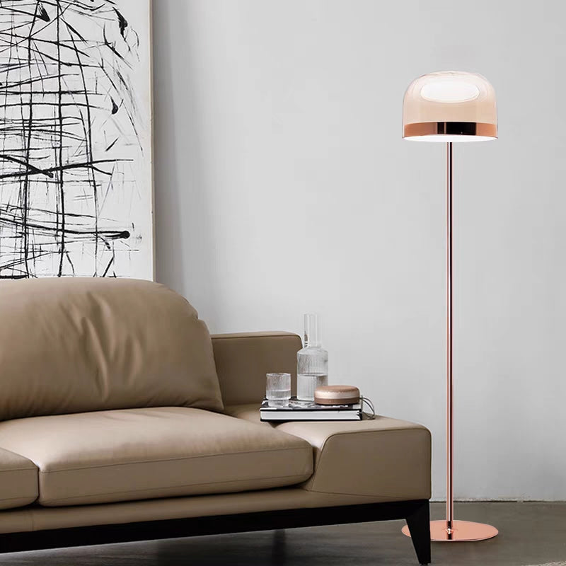Salgado Modern Black & Rose Gold Floor Lamp, L 135/175CM - Neutral Decor
