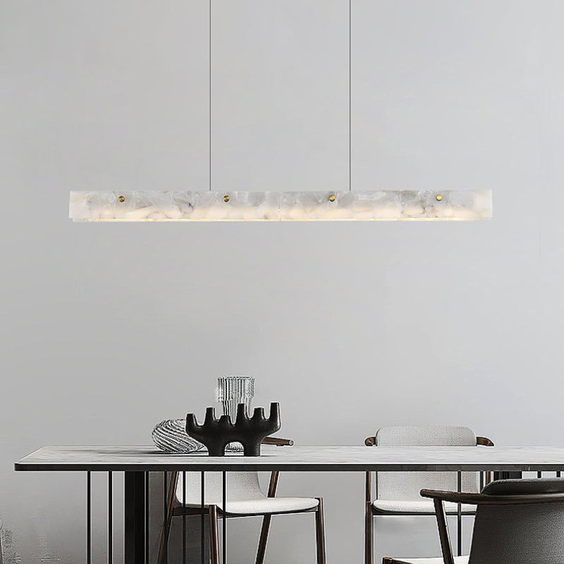 Arisha Modern LED Pendant Light White Marble Dining Room/Bar - Neutral Decor