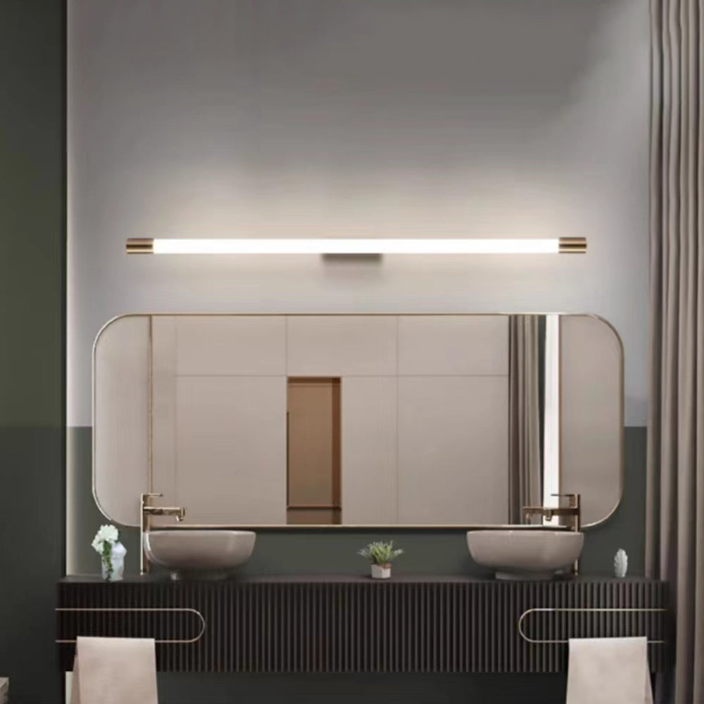Arisha Modern Gold Mirror Front Vanity Wall Lamp, Metal/Acrylic - Neutral Decor