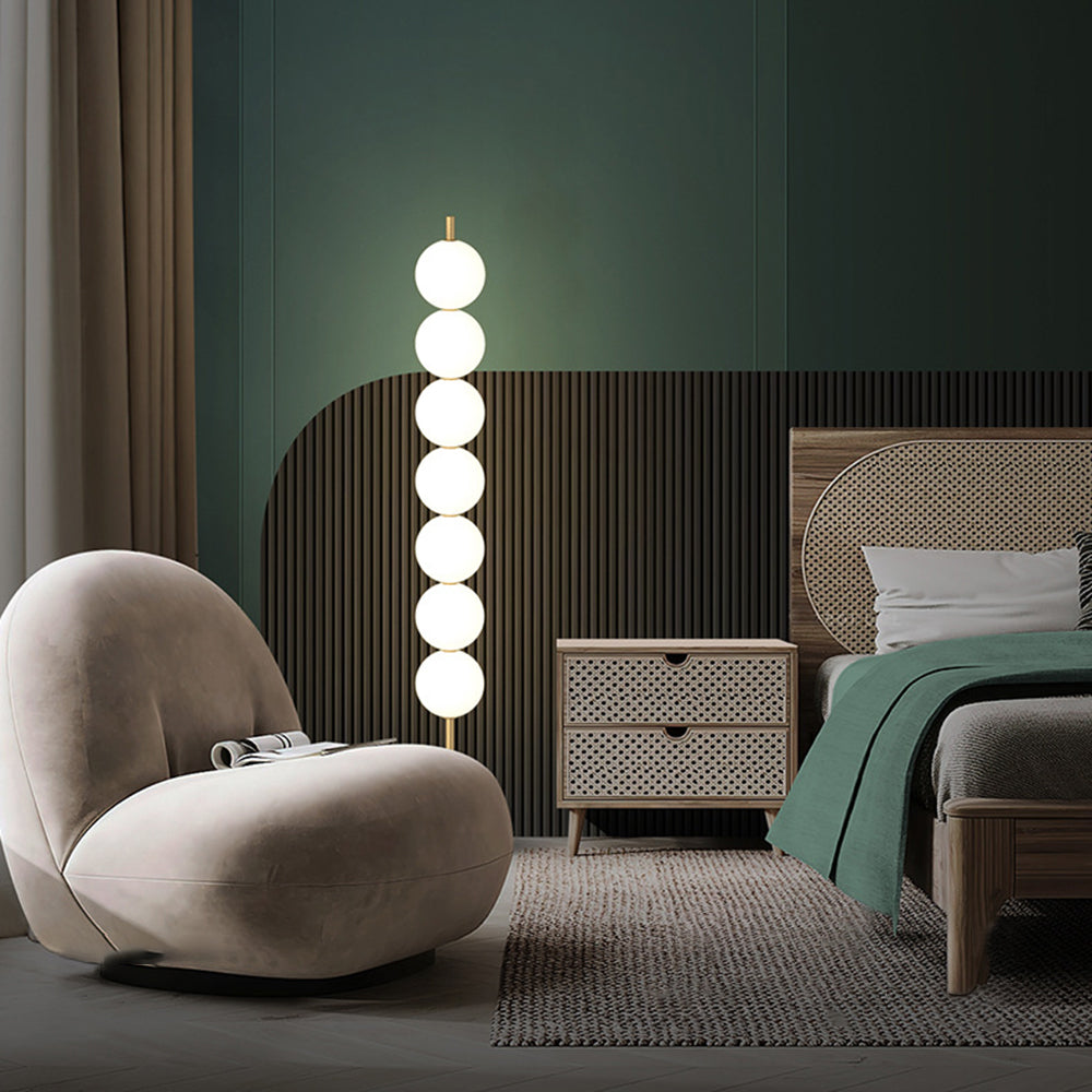 Mira Modern Candy Acrylic/etal Floor Lamp, Brass - Neutral Decor