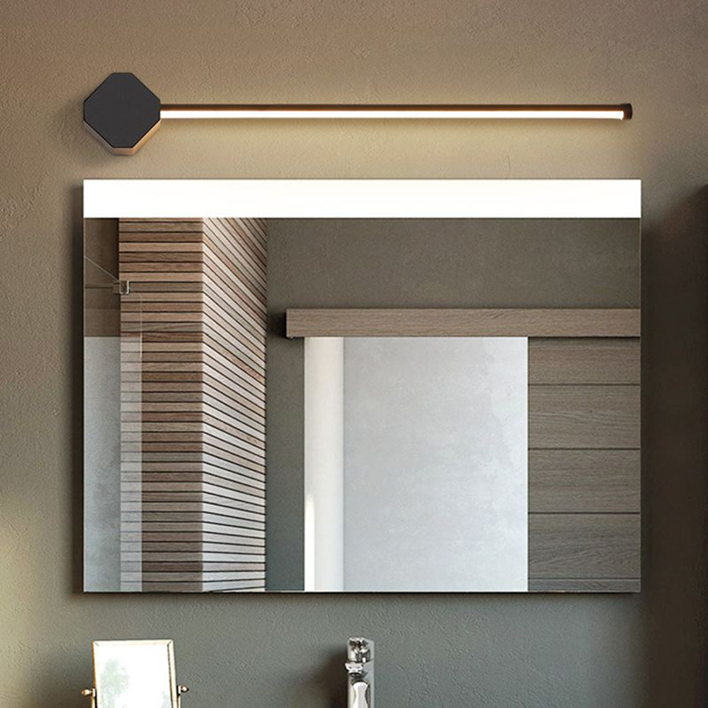 Arisha Minimalist Square Linear Metal/Acrylic Wall Lamp, Black/White - Neutral Decor