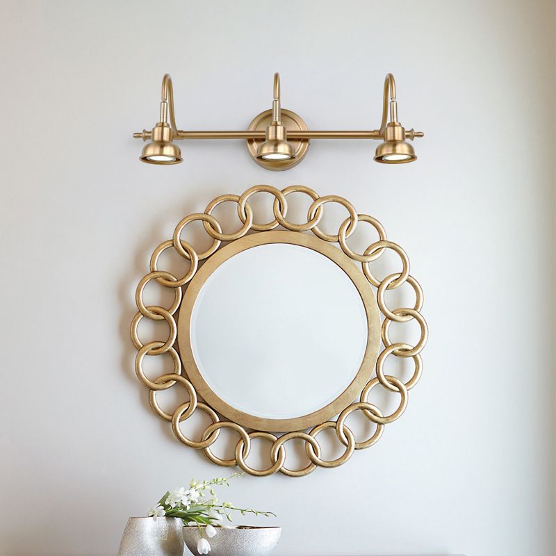 Tiffany Vintage Round Arc Vanity Wall Lamp, Gold, Bedroom - Neutral Decor