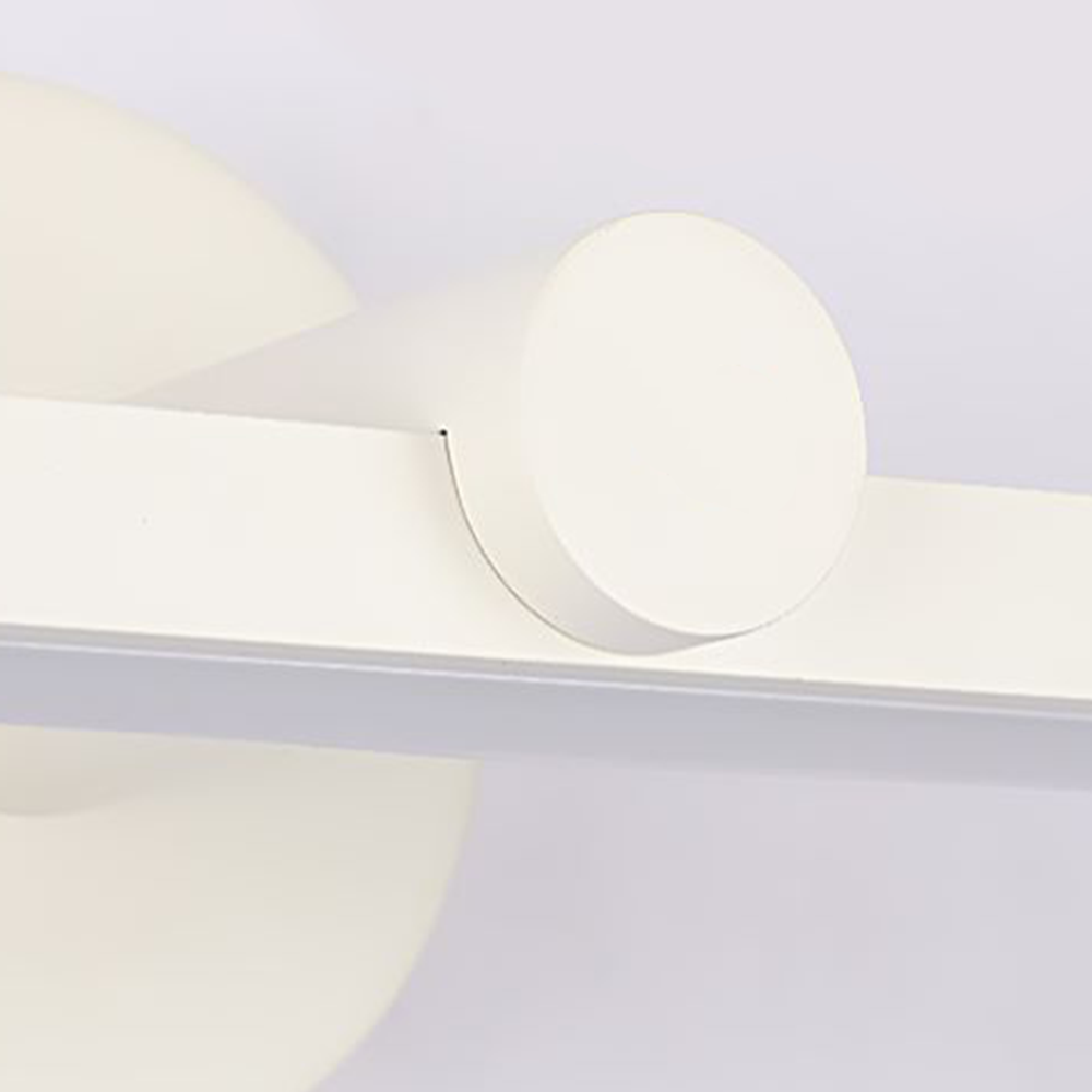 Arisha Minimalist Linear Acrylic Mirror Front Wall Lamp, White - Neutral Decor