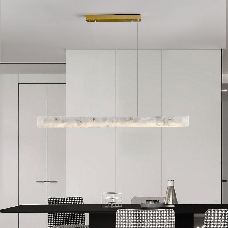 Arisha Modern LED Pendant Light White Marble Dining Room/Bar - Neutral Decor