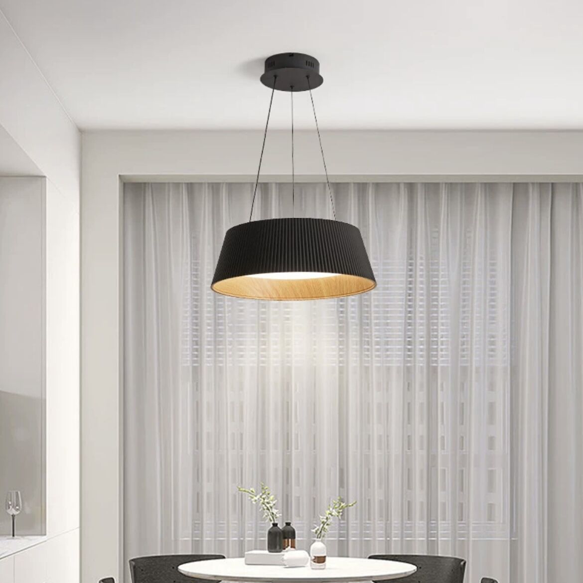 Silva Modern Pendant Light/Flush Mount Ceiling Light Drum-shaped - Neutral Decor