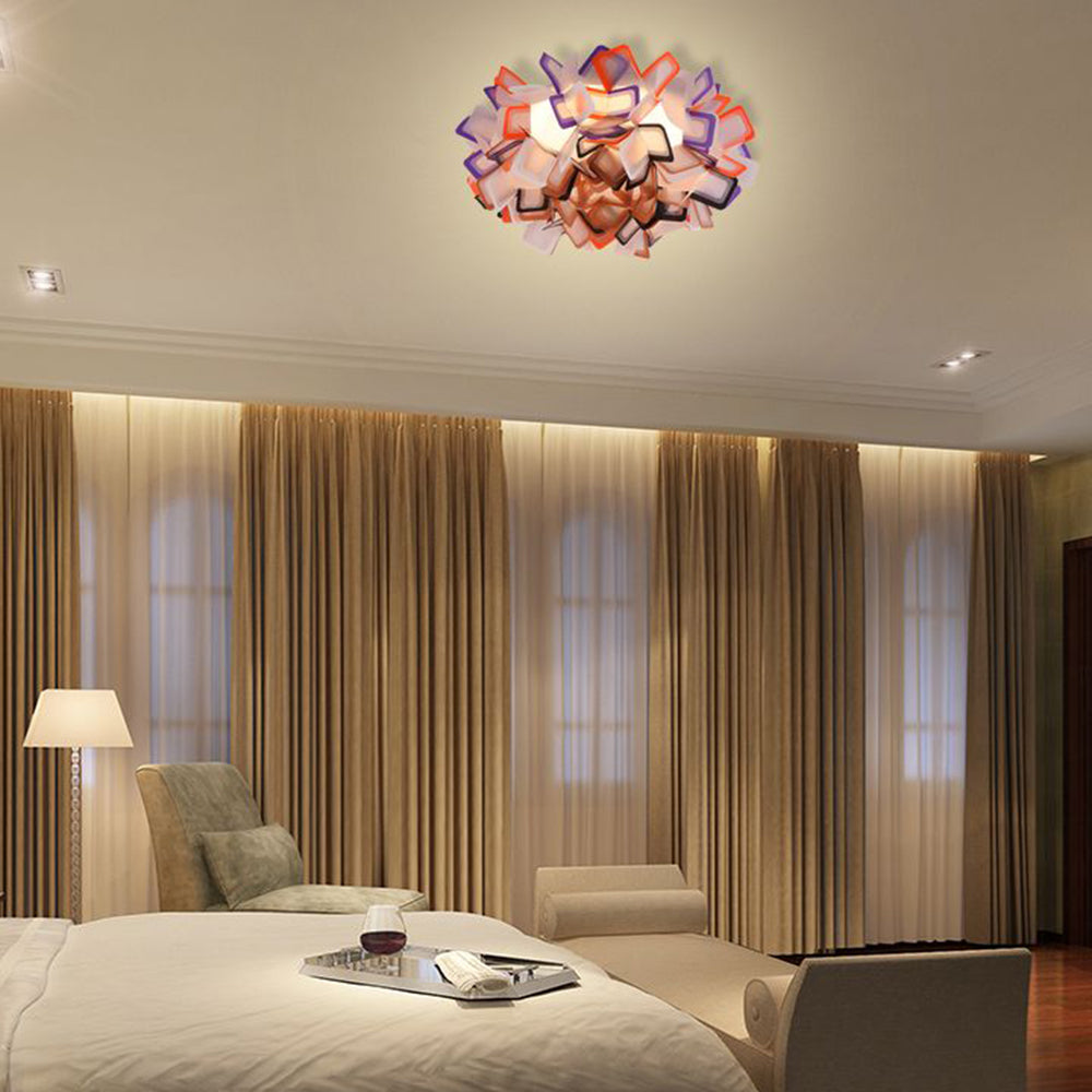 Valentina Art Deco Flower Flush Mount Ceiling Light 7 Colours - Neutral Decor