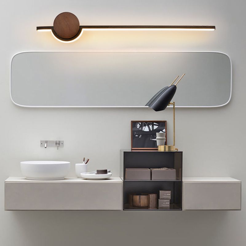 Arisha Nordic Linear Vanity Wall Lamp,Black/White/Gold,Bedroom - Neutral Decor