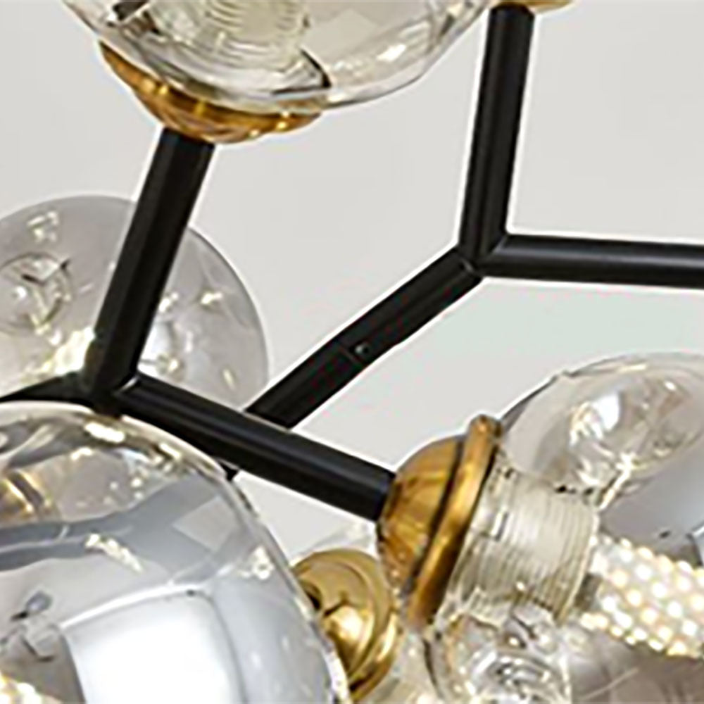 Valentina Decorative LED Glass Bubble Pendant Light, Amber - Neutral Decor