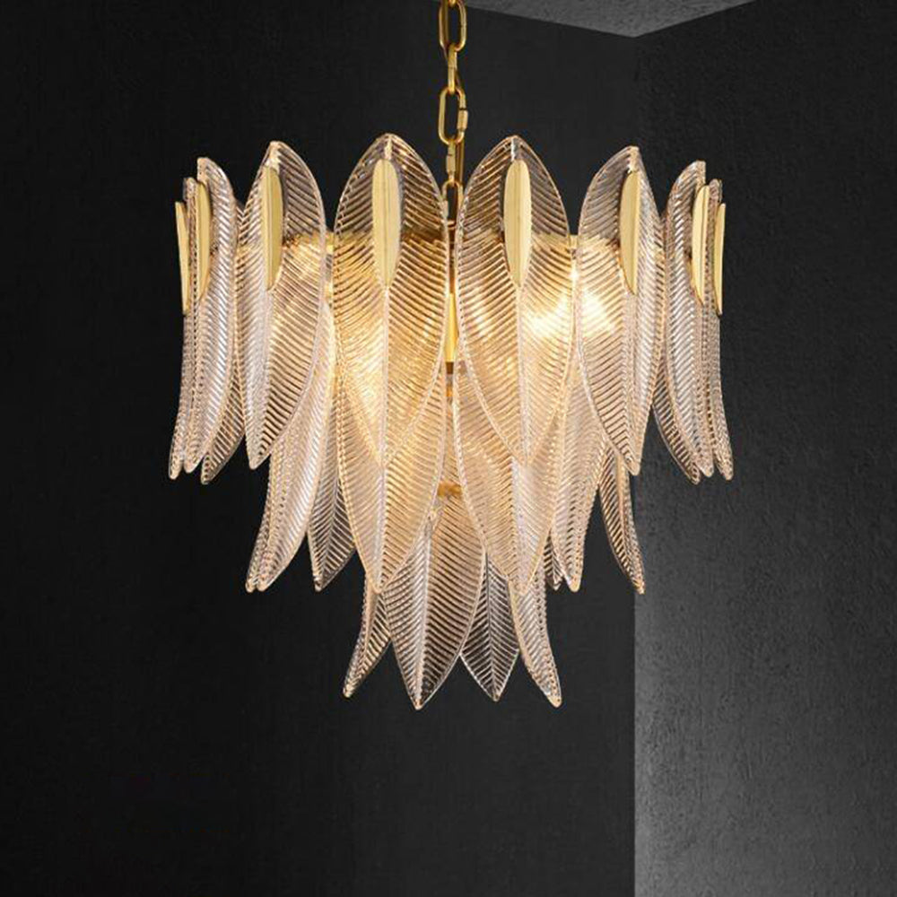 Kristy Modern Gold Feather Chandelier, 3 Style - Neutral Decor