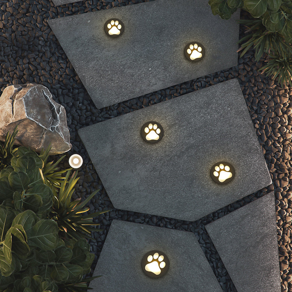 Ray Modern Cat Paw Metal/Acrylic Outdoor In Ground Light - Neutral Decor