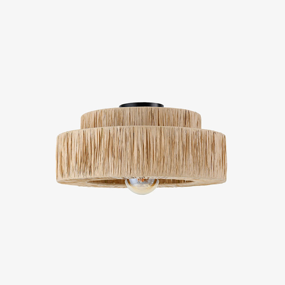 Muto Rustic Boho Rattan Pendant Light, 3 Style - Neutral Decor