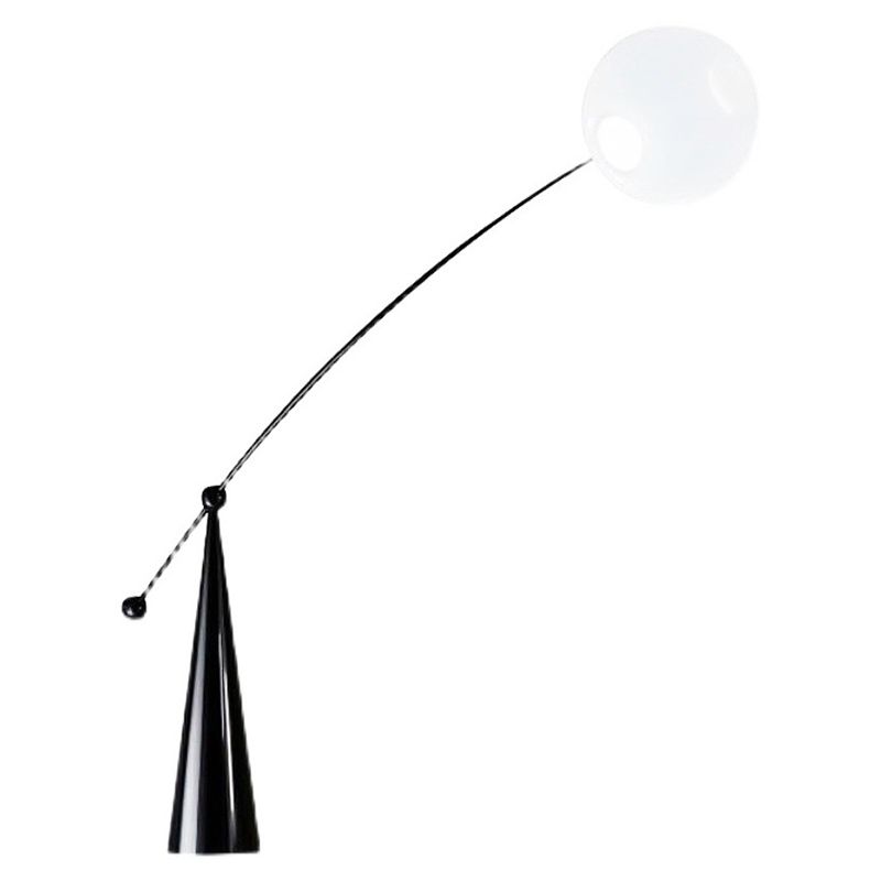 Valentina Floor Lamp Arc/Bubble Modern/Unique, Frosted Glass, White, Bedroom - Neutral Decor