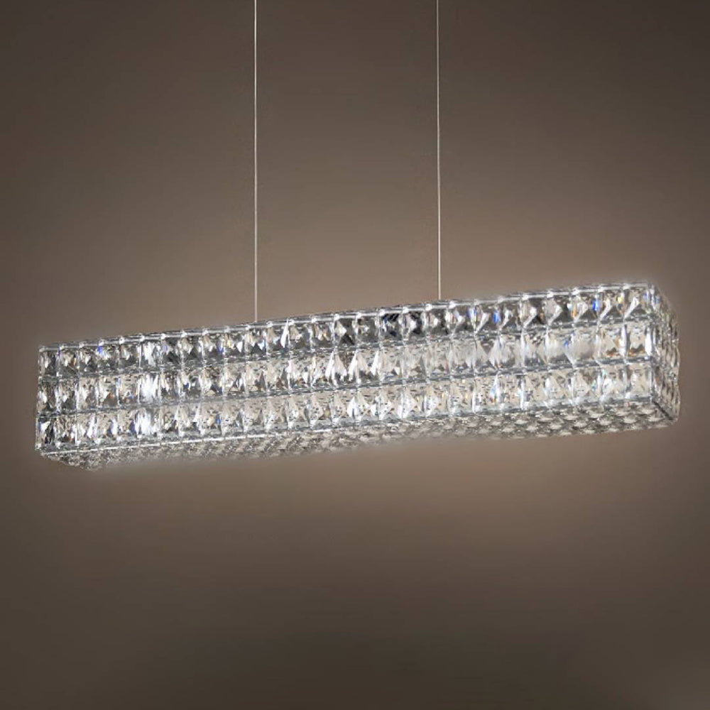 Kristy Rectangular Luxury Crystal Chandelier, 2 Colour - Neutral Decor