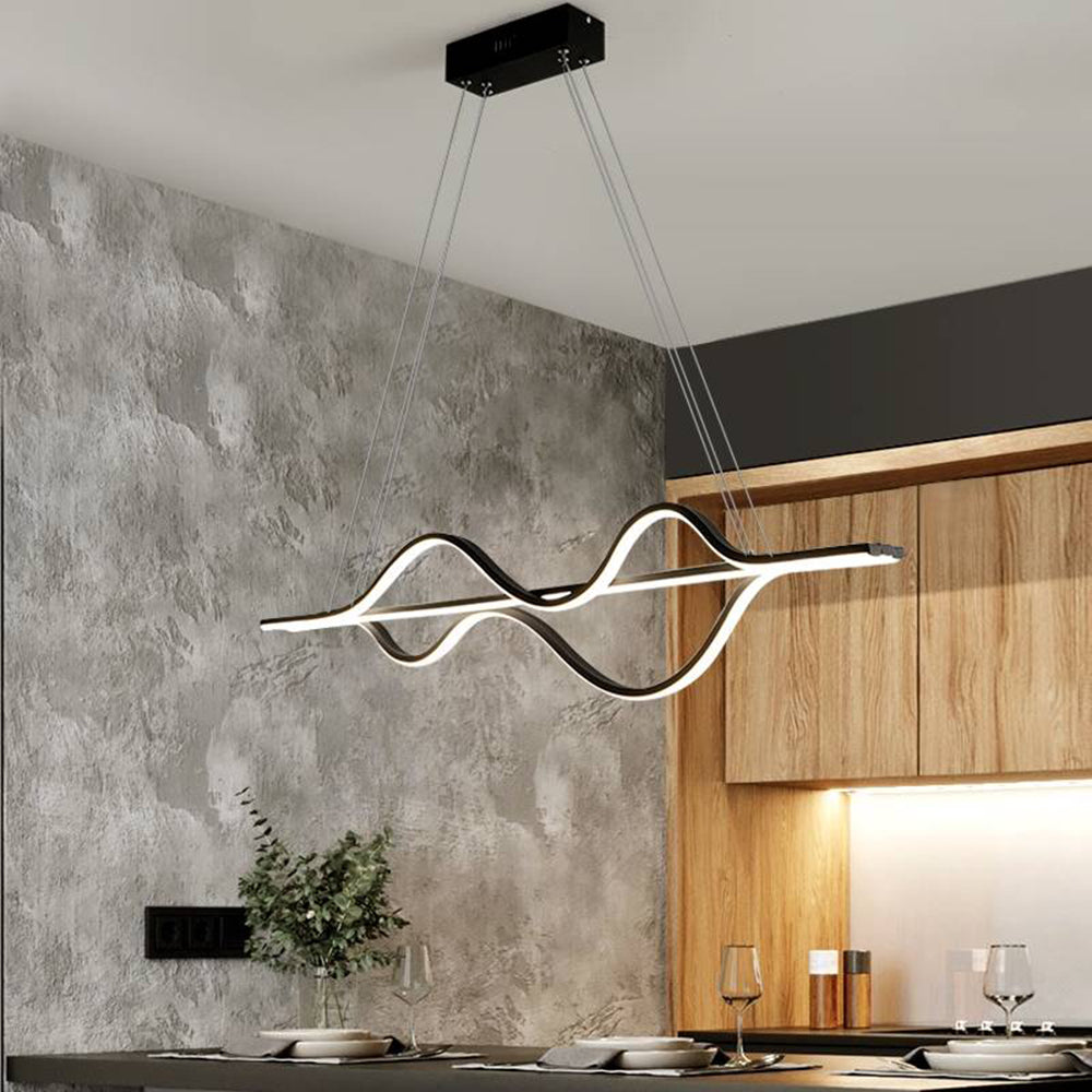 Arisha Modern Wave Pendant Light, 3 Colour - Neutral Decor