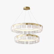 Arisha Modern Acrylic Ring Pendant Light, White/Gold - Neutral Decor