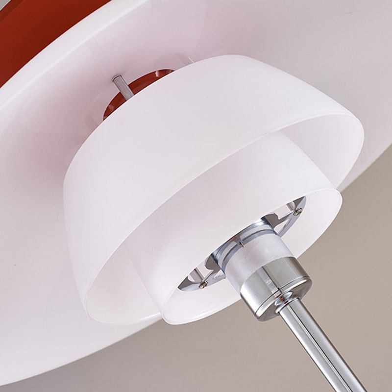Salgado Modern Flying Saucer Metal Acrylic Floor Lamp - Neutral Decor
