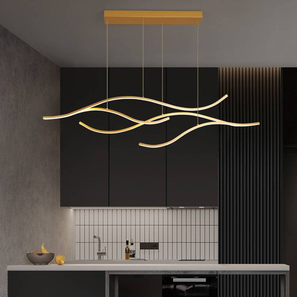 Arisha Modern Wave Pendant Light, 2 Colour - Neutral Decor