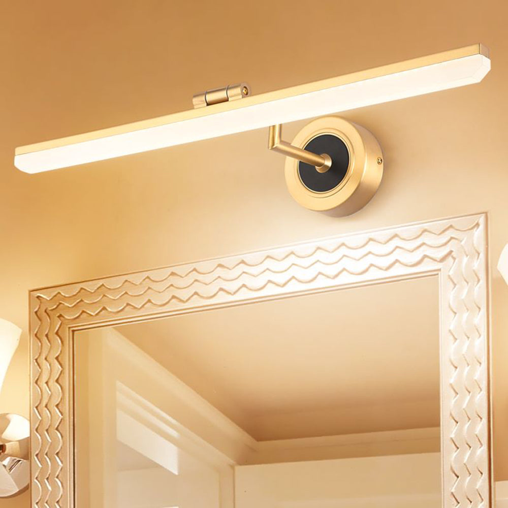 Arisha Vintage Linear Metal/Acrylic Wall Lamp, Black/Gold - Neutral Decor