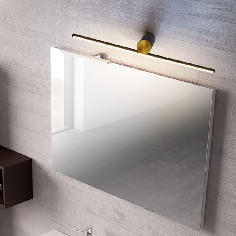 Arisha Modern Metal Linear Mirror Vanity Wall Lamp, Black/White - Neutral Decor