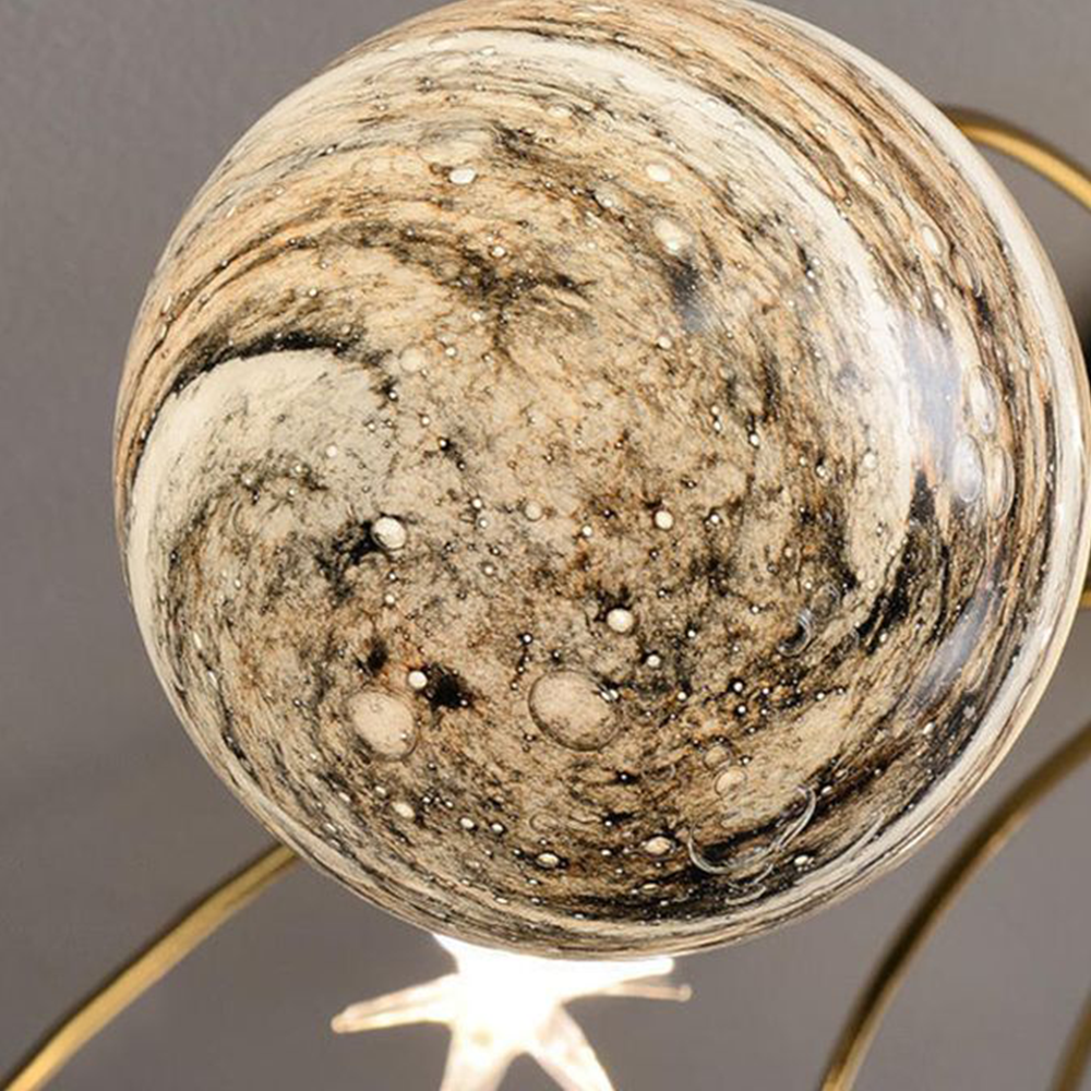 Aria Modern Planet Flush Mount Ceiling Light, Living Room - Neutral Decor