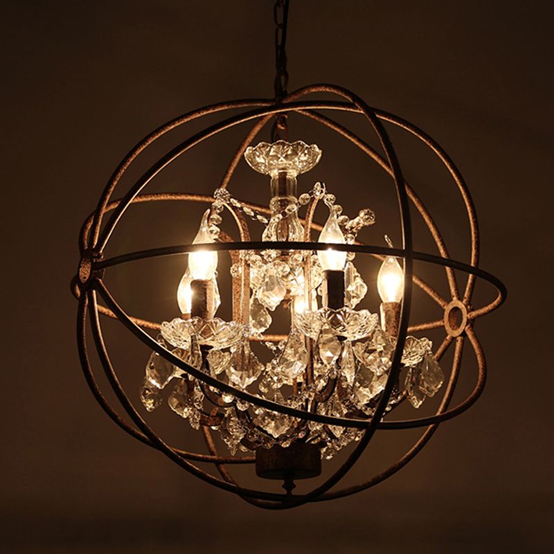 Kristy Rustic Vintage Candle Metal Pendant Light Black/Rust Bedroom - Neutral Decor
