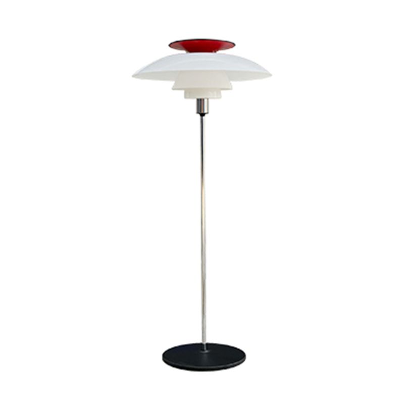 Salgado Modern Flying Saucer Metal Acrylic Floor Lamp - Neutral Decor