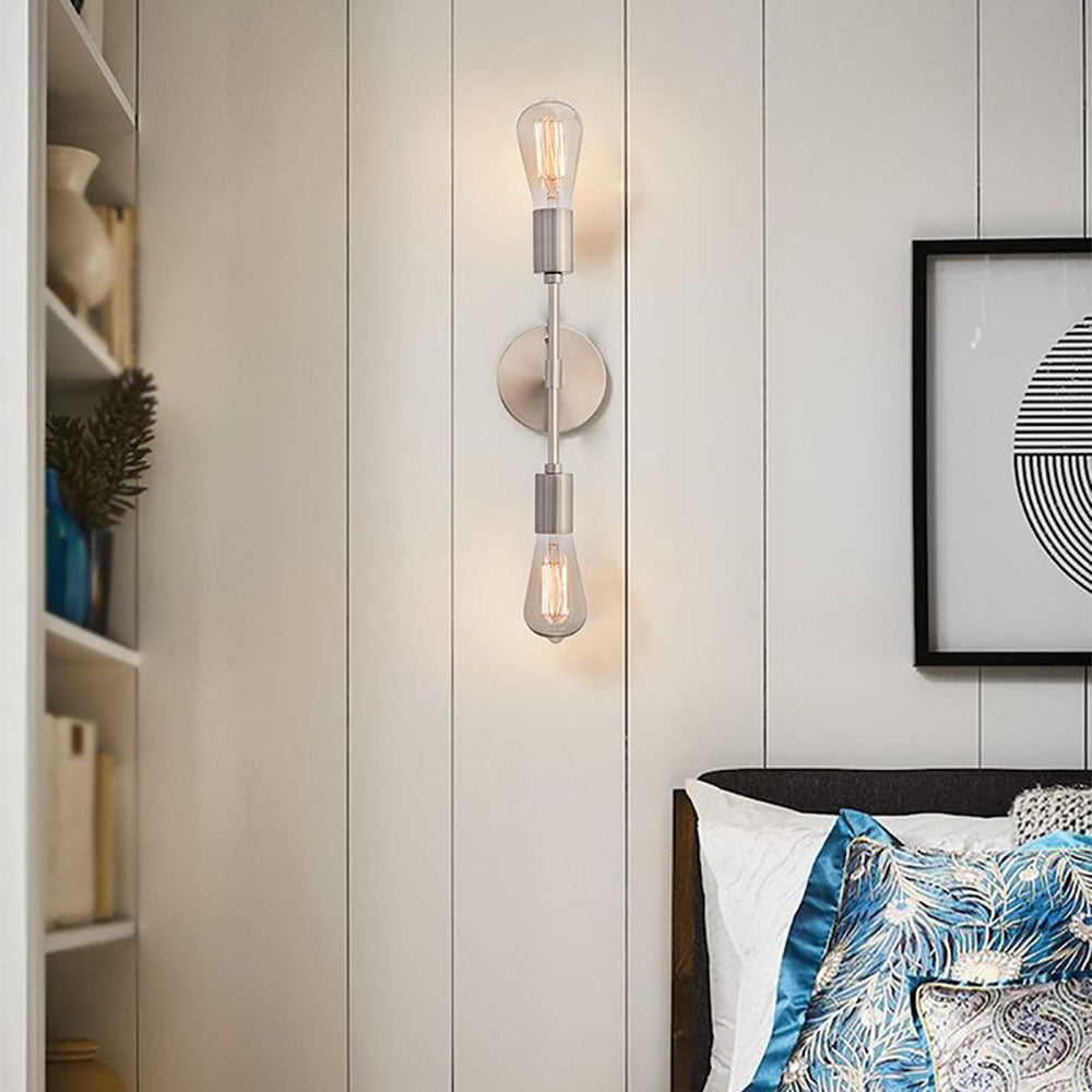 Silva Modern Minimalist Wall Lamp, Metal, Black/Silver/Gold, Bathroom - Neutral Decor