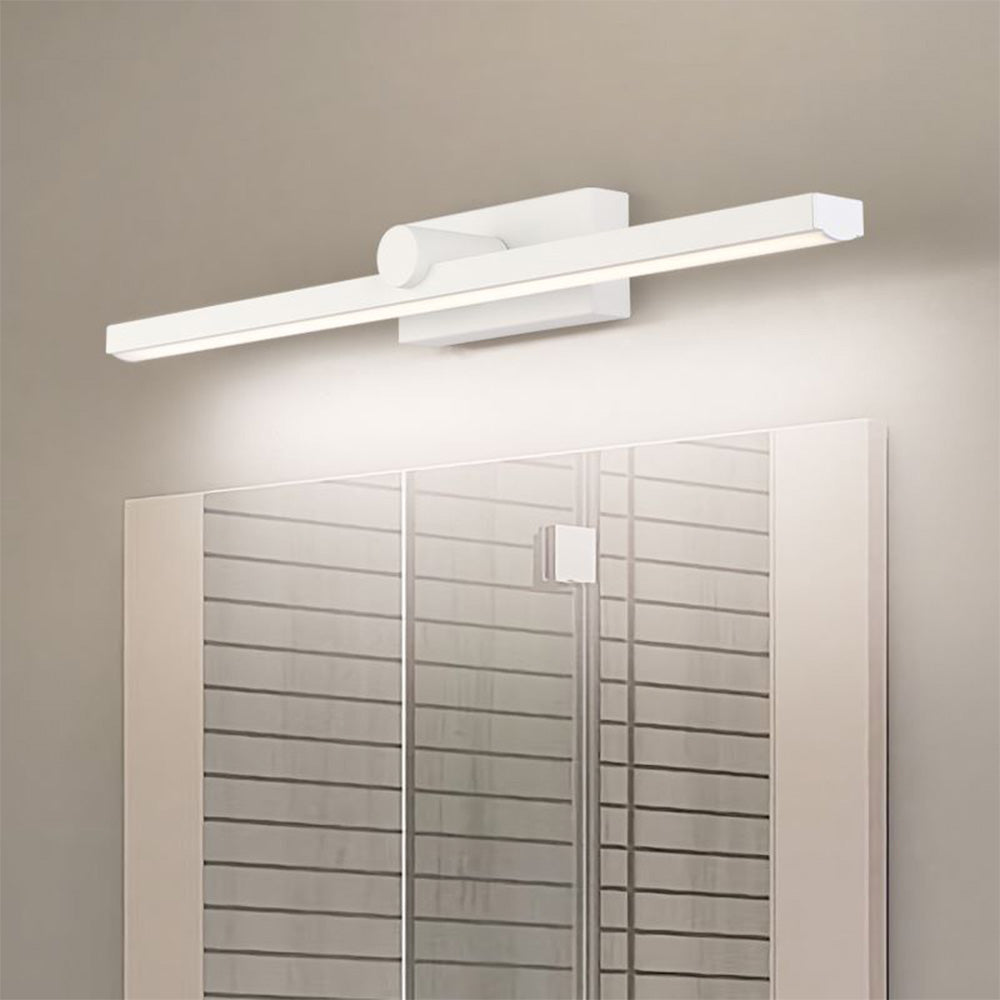 Arisha Nordic LinearMetal Mirror Front Vanity Wall Lamp, White - Neutral Decor