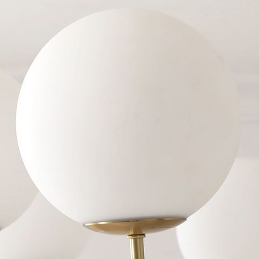 Valentina Modern Ball Bubble Metal/Glass Chandelier, Gold - Neutral Decor
