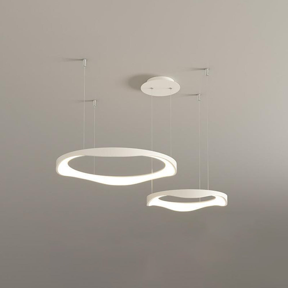 Arisha Pendant Light Rond Modern, Black/White, Dining Room - Neutral Decor