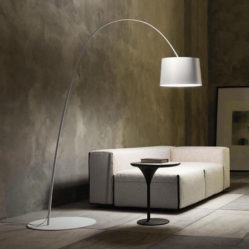 Eryn Floor Lamp Cool Modern, Metal Arc, Black/White/Red/Blue, Bedroom - Neutral Decor
