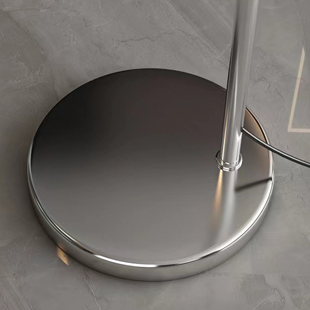 Salgado Modern Arc Metal Floor Lamp, Chrome, Study/Bedroom - Neutral Decor