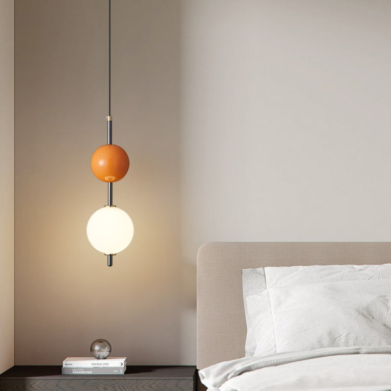 Valentina Modern LED Pendant Light Red Metal Bedroom Living Room - Neutral Decor