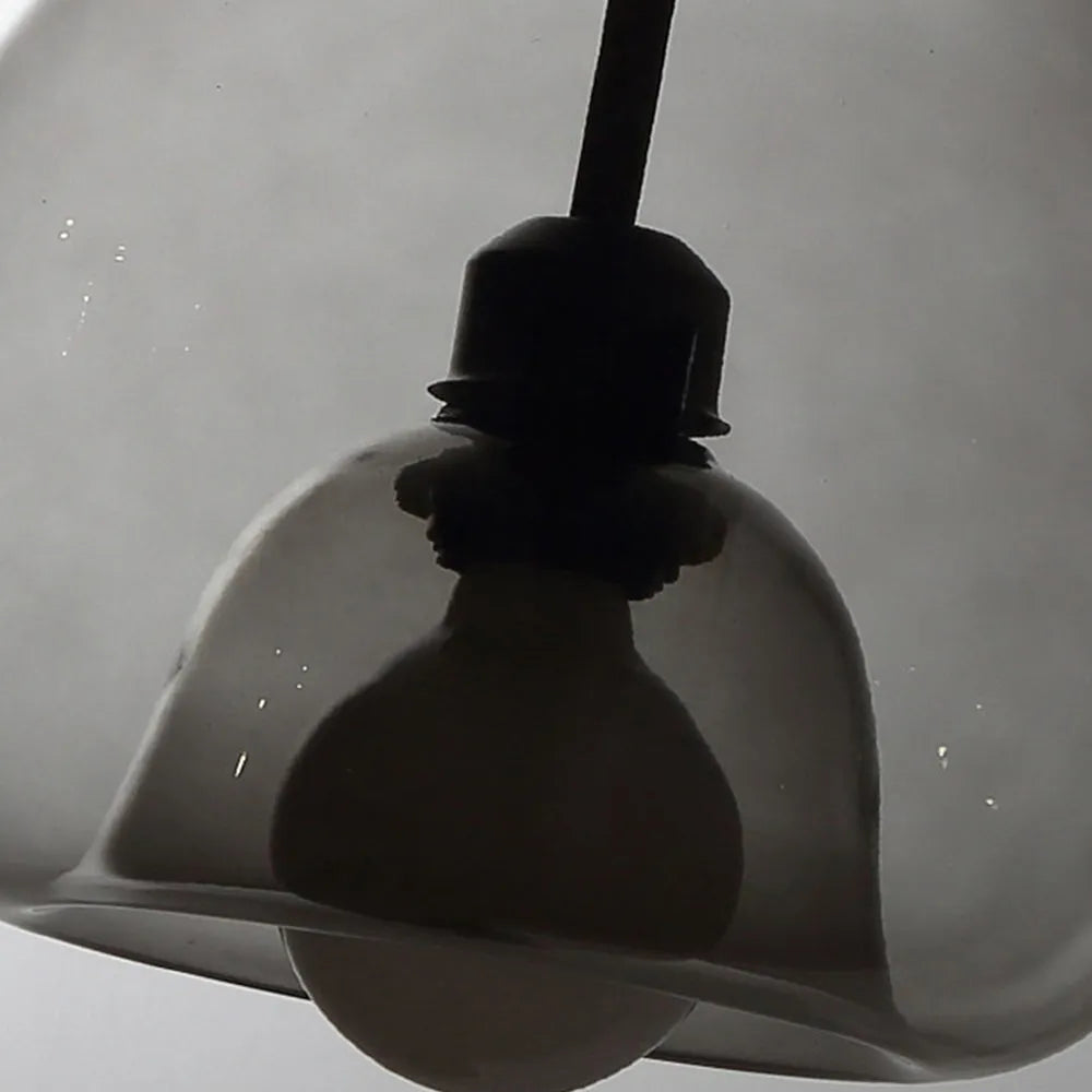 June Globe Glass Pendant Light, Amber/Smoky Grey-Neutral Decor