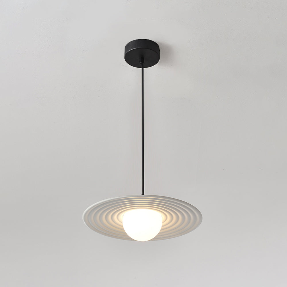 Arisha Minimalist Star Ring Pendant Light,Black/White - Neutral Decor