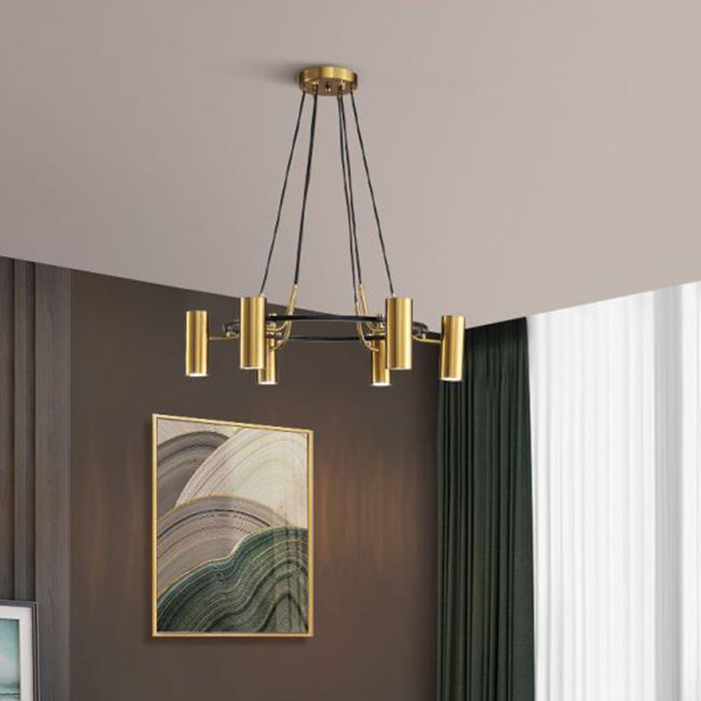 Arisha Modern Spotlight Metal Pendant Light, Gold - Neutral Decor