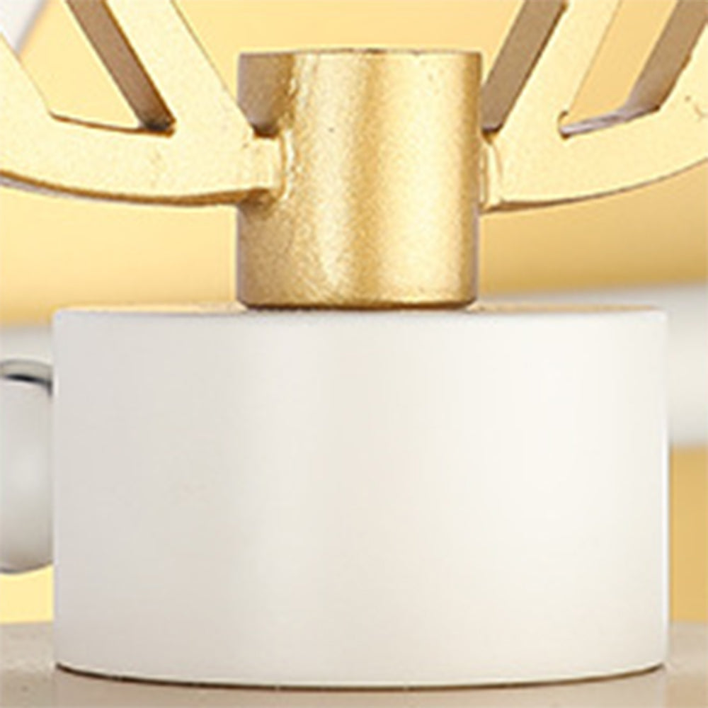 Arisha Modern Deer Metal/Acrylic Wall Lamp, Gold & White, Bathroom - Neutral Decor