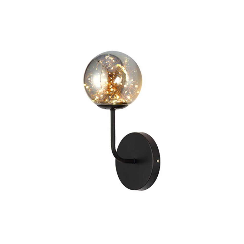 Valentina Wall Lamp Starry Globe Art Deco, Black/Gold, Bedroom - Neutral Decor