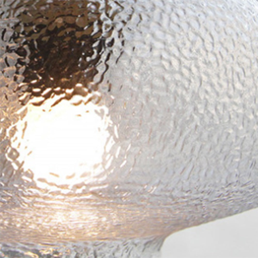 Valentina Minimalist Blown Frosted Clear Glass Pendant Light - Neutral Decor