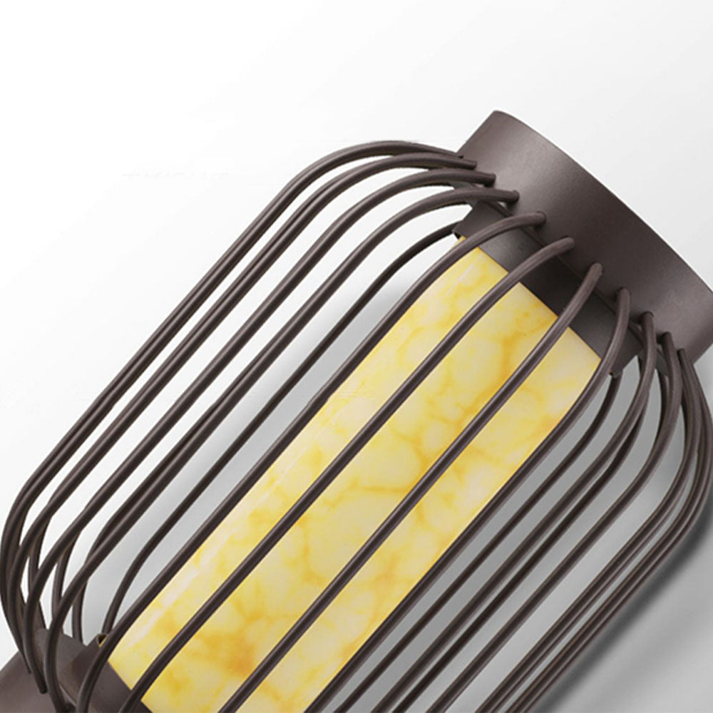 Ray Lantern Solar/Rechargeable Outdoor Floor Lamp, Brown - Neutral Decor