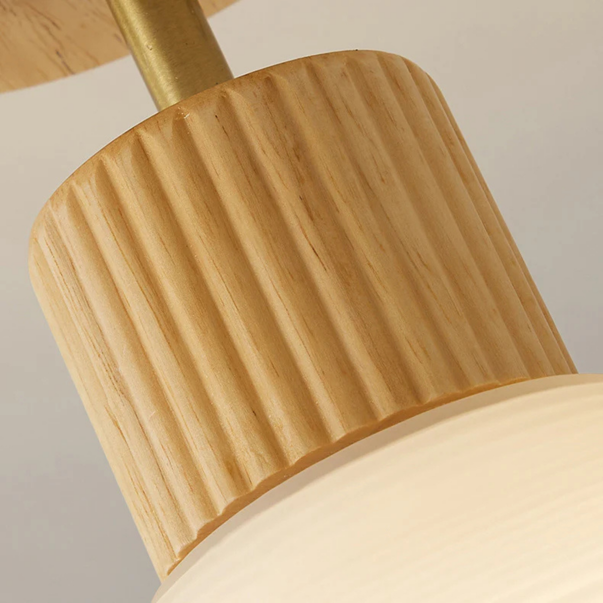 Arisha Minimalist Flush Mount Ceiling Light Wood/Walnut Hallway - Neutral Decor