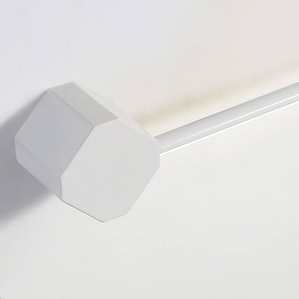 Arisha Minimalist Square Linear Metal/Acrylic Wall Lamp, Black/White - Neutral Decor
