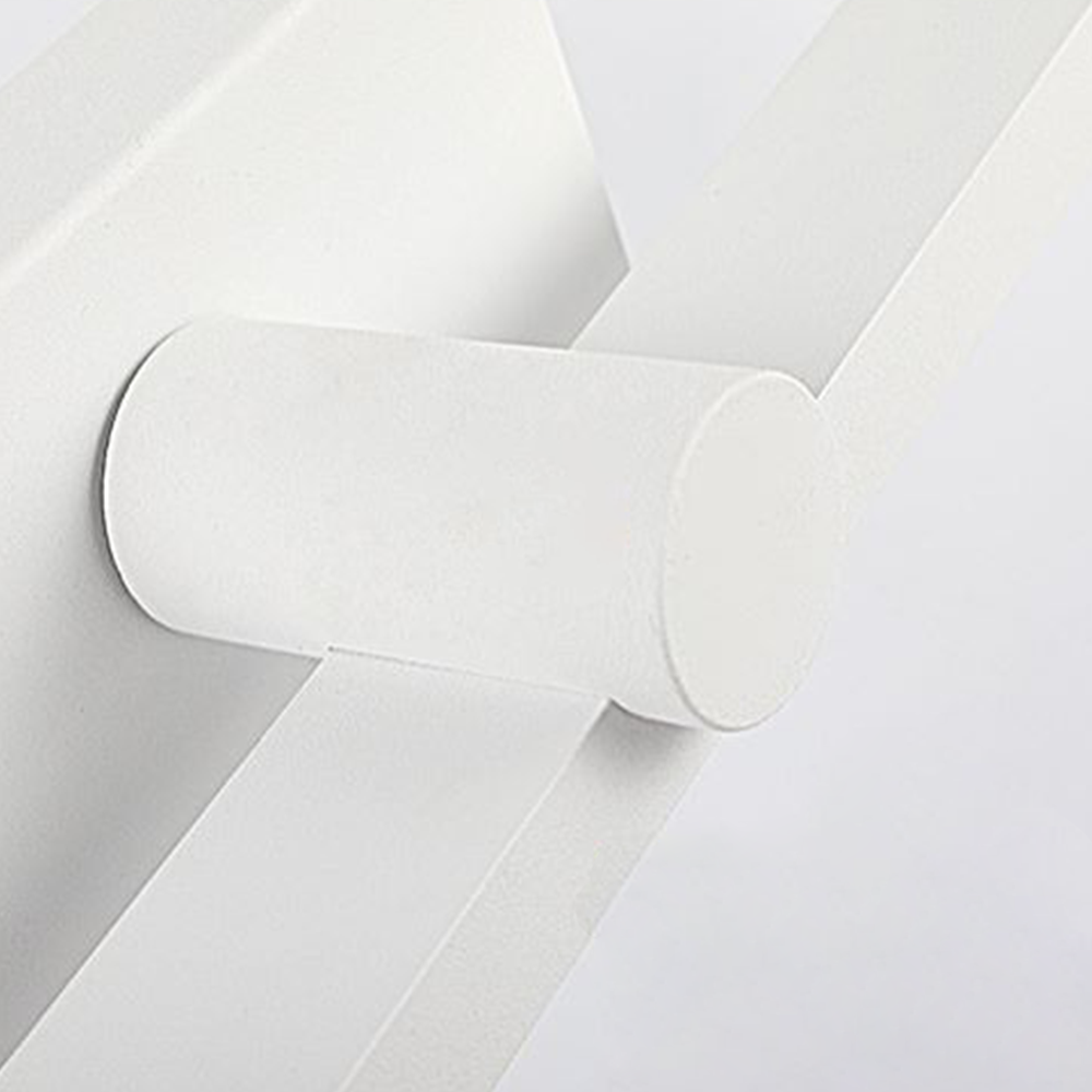 Arisha Nordic LinearMetal Mirror Front Vanity Wall Lamp, White - Neutral Decor