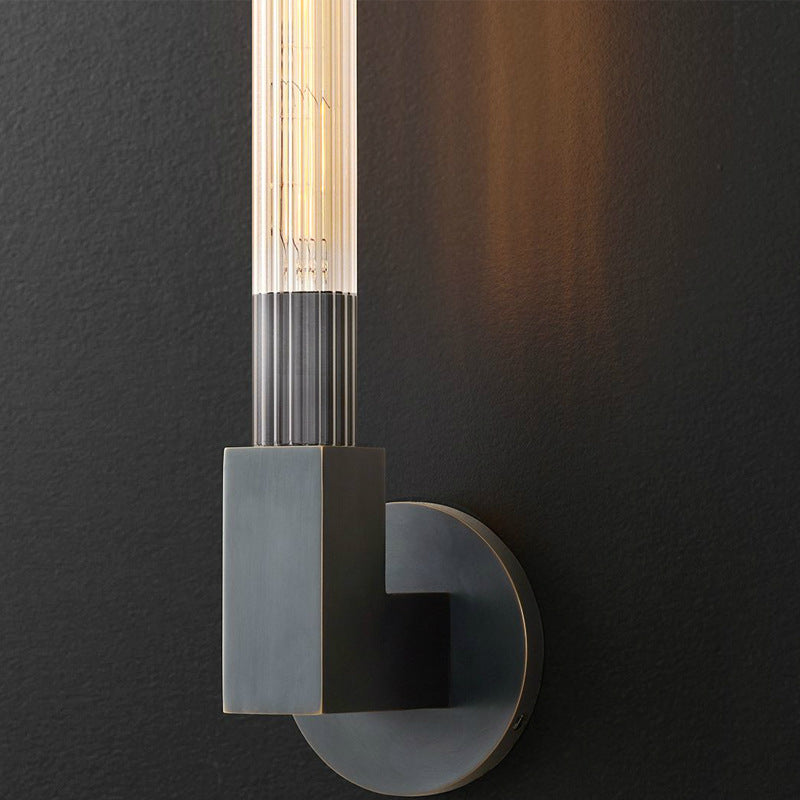 Kristy Indoor Wall Lamp Glass Brass Mid-century Restaurant Bedroom - Neutral Decor