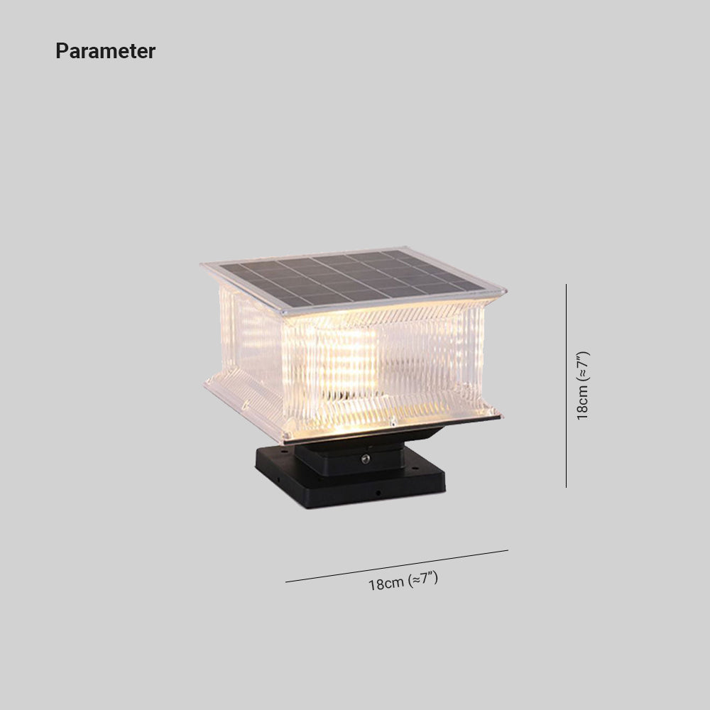 Ray Contemporary LED Rectangular Metal Acrylic Outdoor Lamp, Black - Neutral Decor