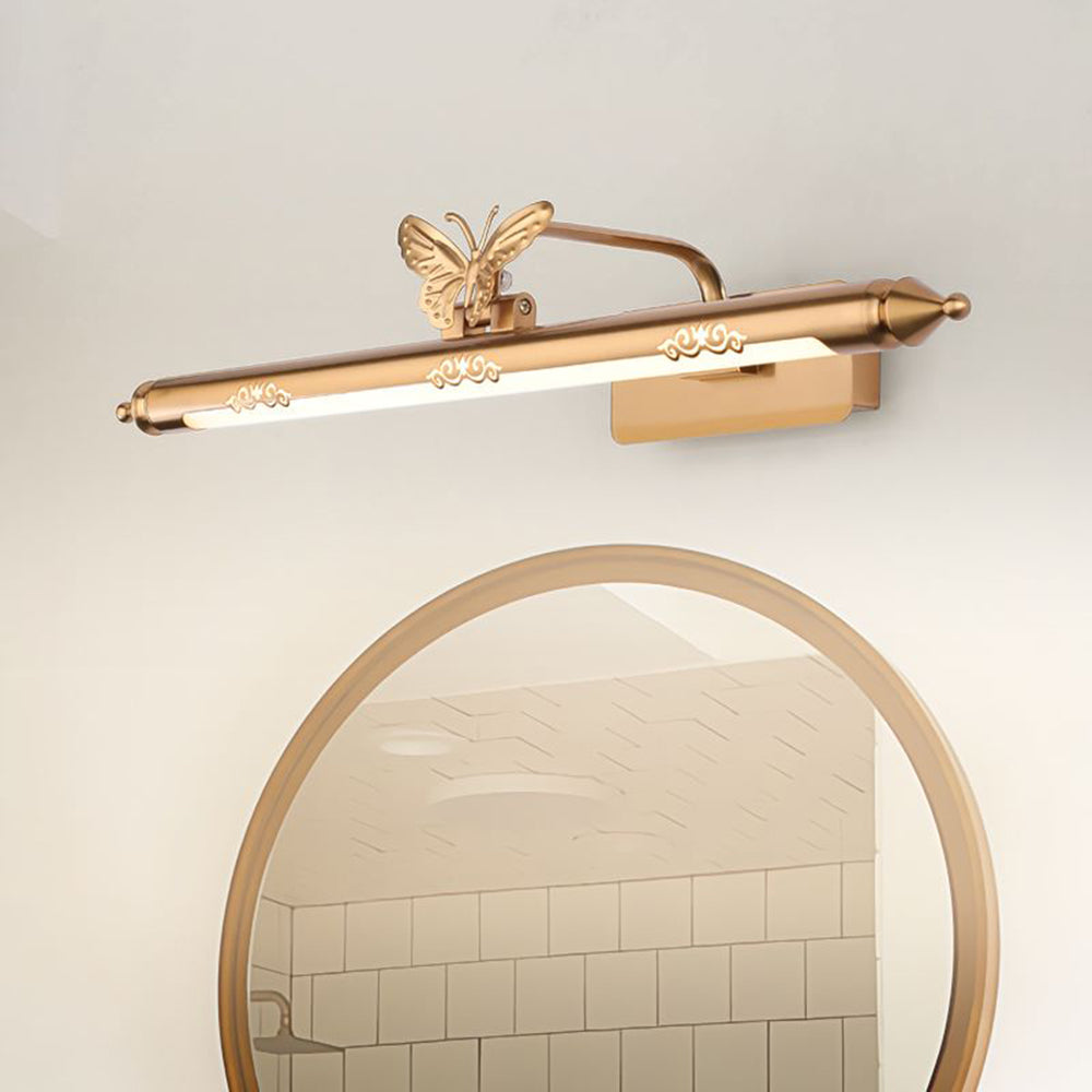 Arisha Retro Butterfly Metal/Acrylic Wall Lamp, Champagne Gold - Neutral Decor